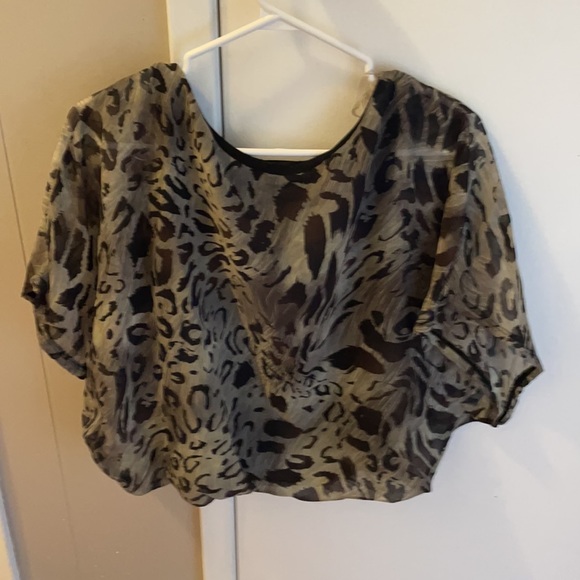 Sheer Animal Print Top - Picture 3 of 4
